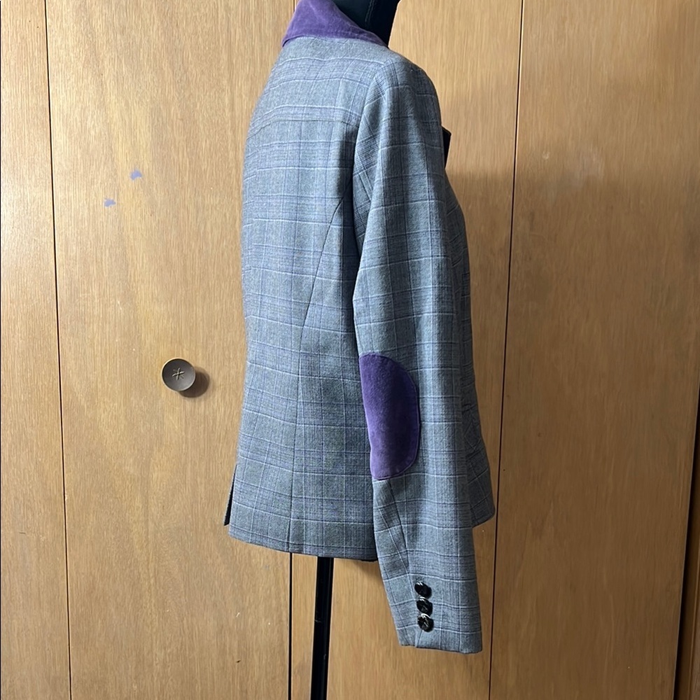 Pendleton Gray and Purple Plaid  Notched Lapel and Tailored Fit - Picture 5 of 7